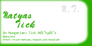 matyas tick business card